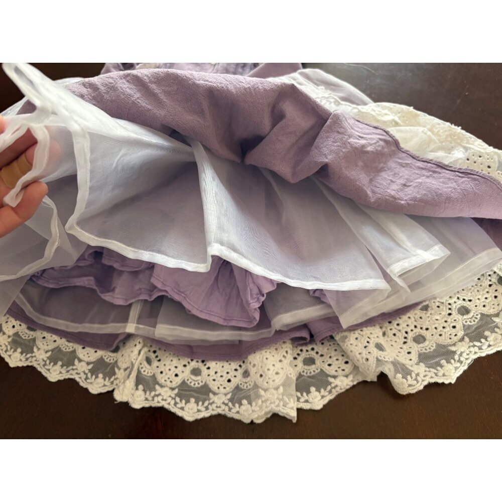 Makena Lane Norah Lace & Tulle Purple Easter Party Dress & Bloomers Set Size 6 - Picture 8 of 12